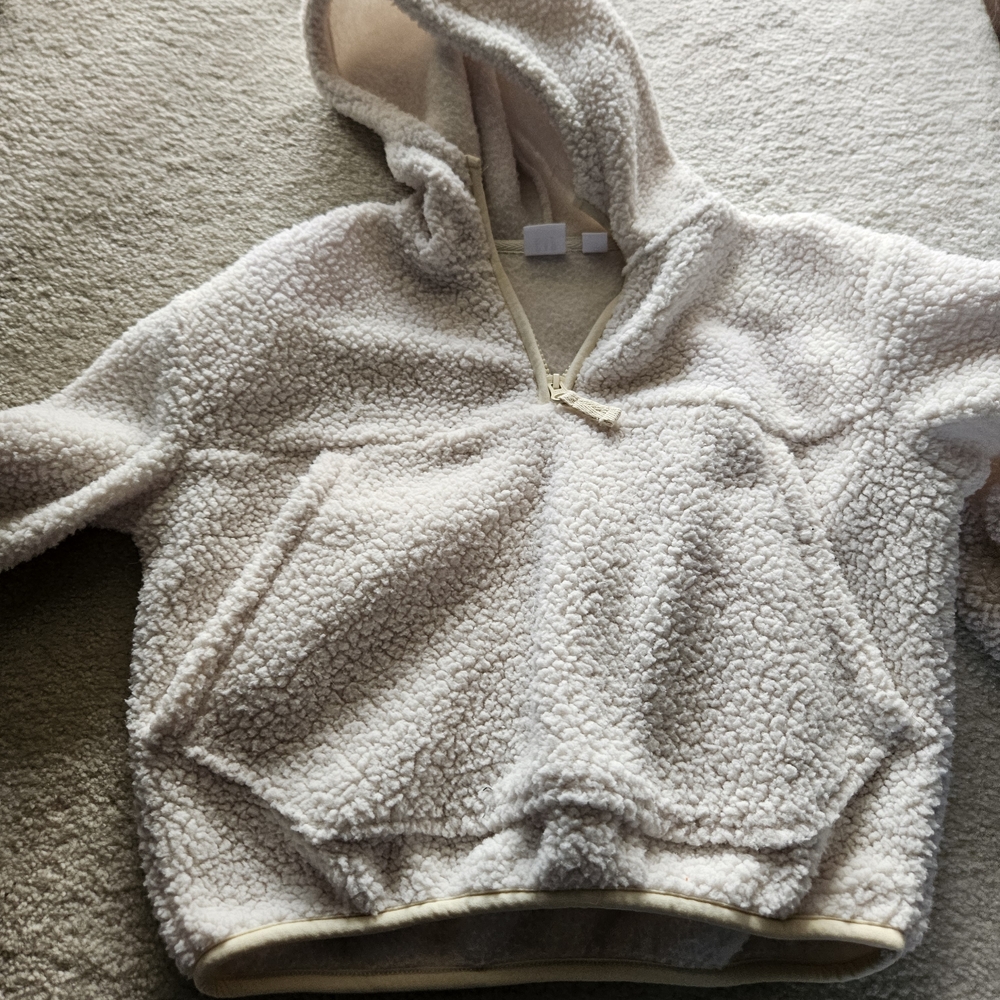 GAP Cream Sherpa Kids Hoodie